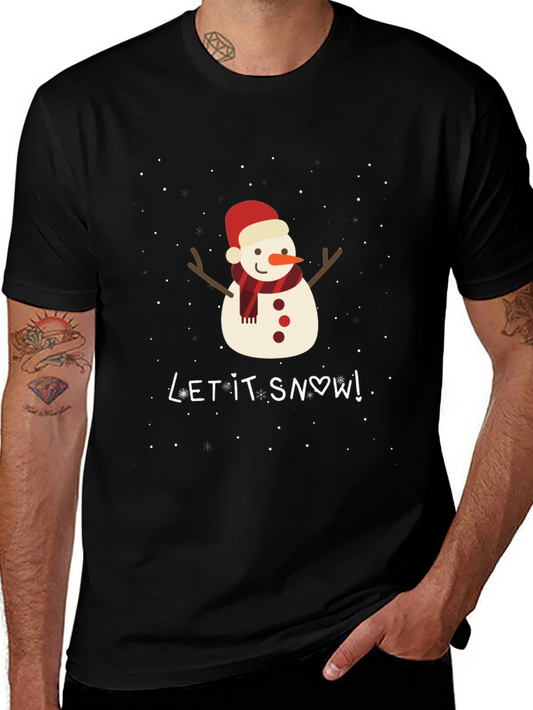 Snowman Graphic T-Shirt - Holiday Festive Tee
