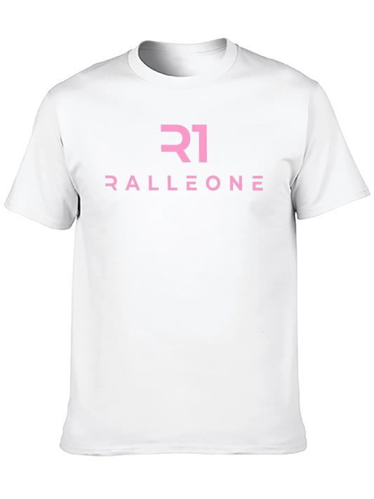 Ralleone Pink Logo Black T-Shirt