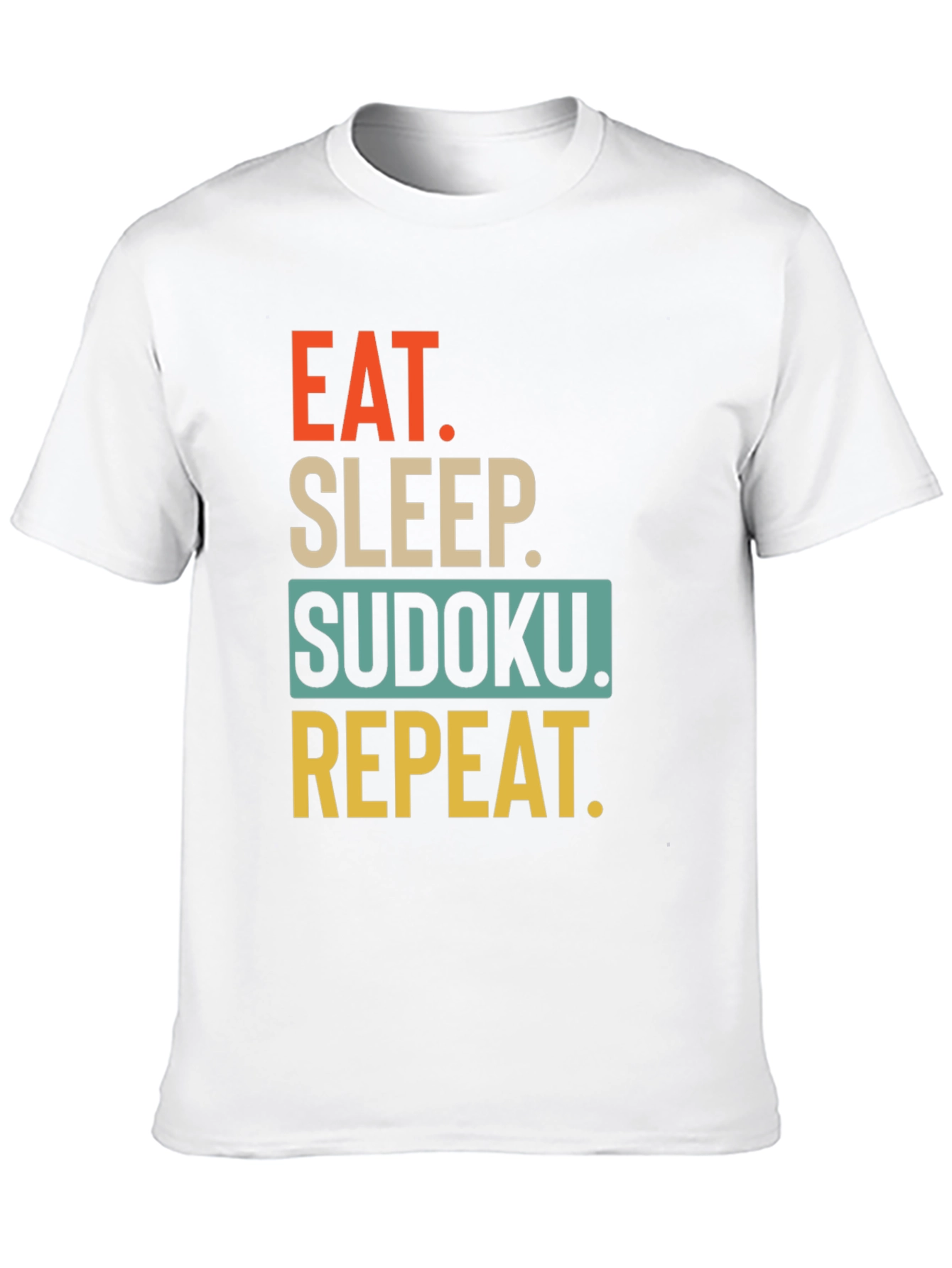 Eat Sleep Sudoku Repeat Black T-Shirt