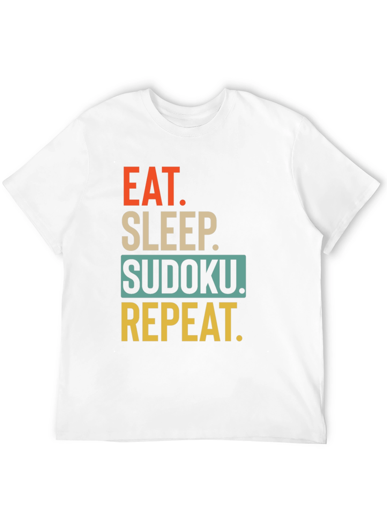 Eat Sleep Sudoku Repeat Black T-Shirt