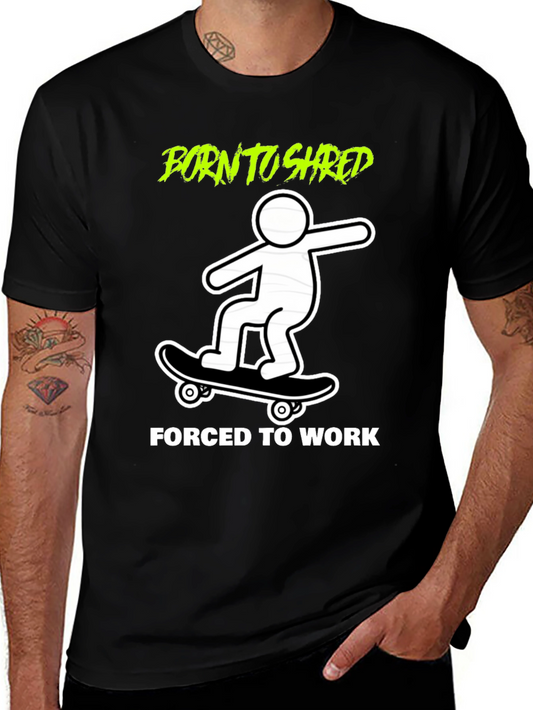 Born to Shred Skateboard Graphic Tee