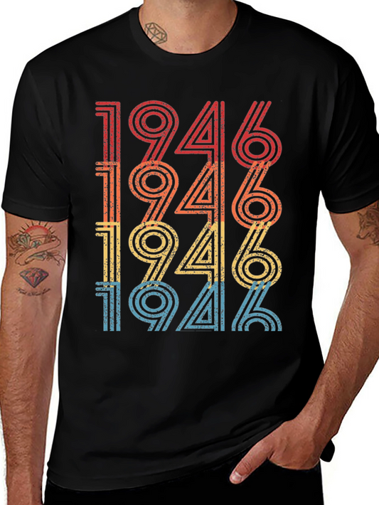 Retro 1946 Birthday Graphic T-Shirt