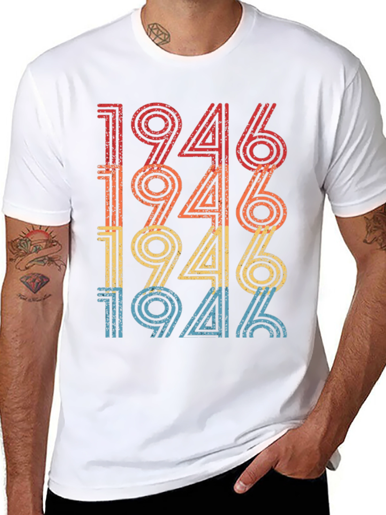 Retro 1946 Birthday Graphic T-Shirt