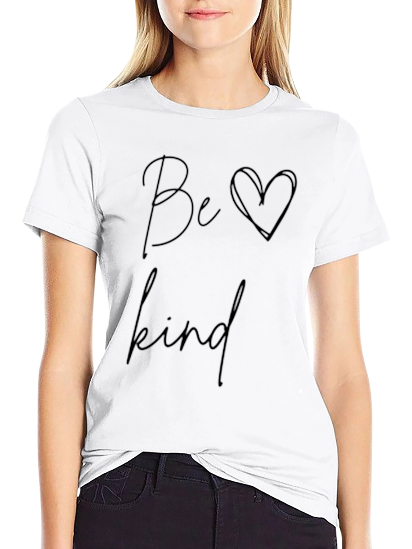 Be Kind Graphic Tee - Soft Black Cotton T-Shirt