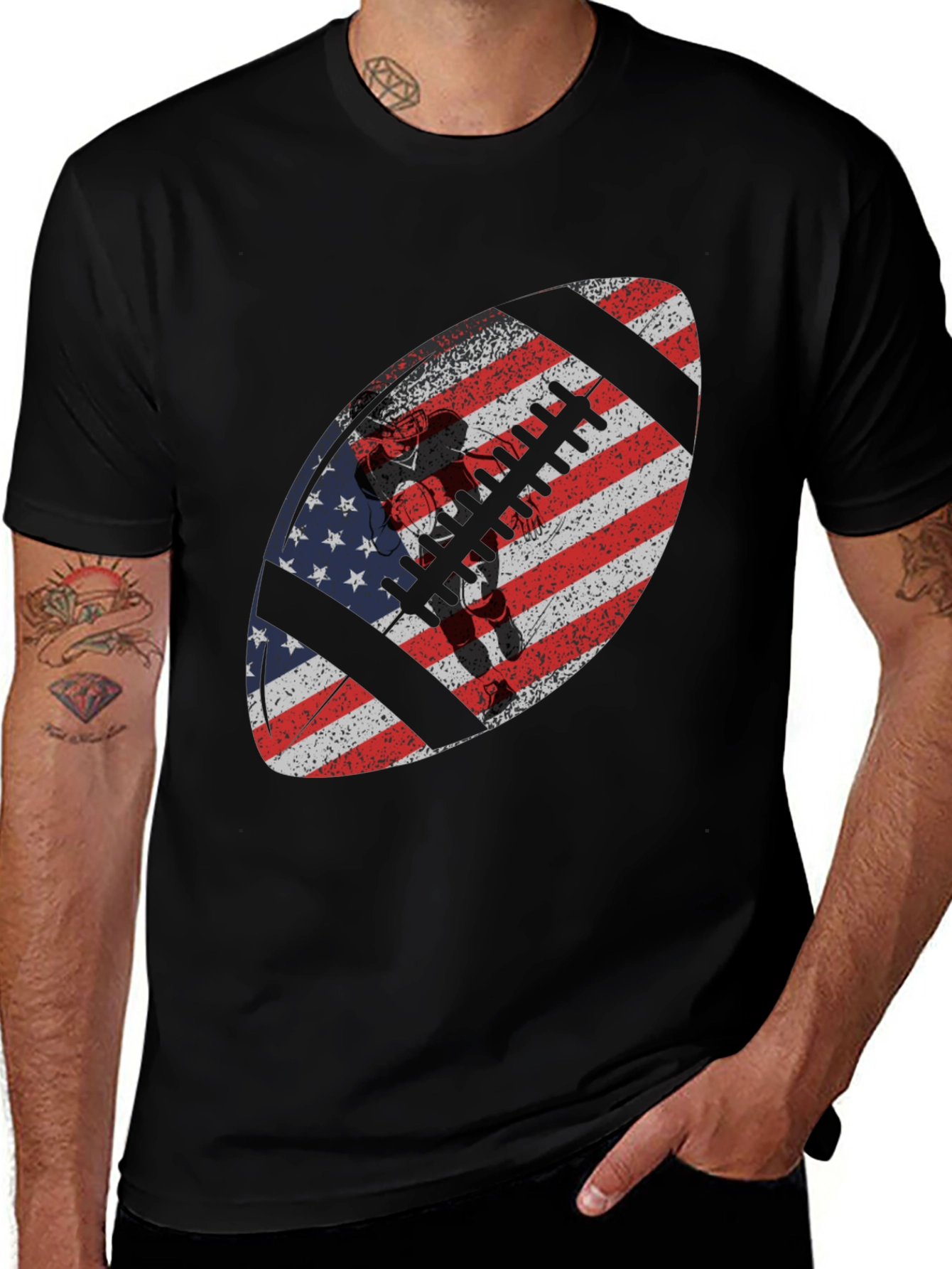 American Football Flag Graphic Tee