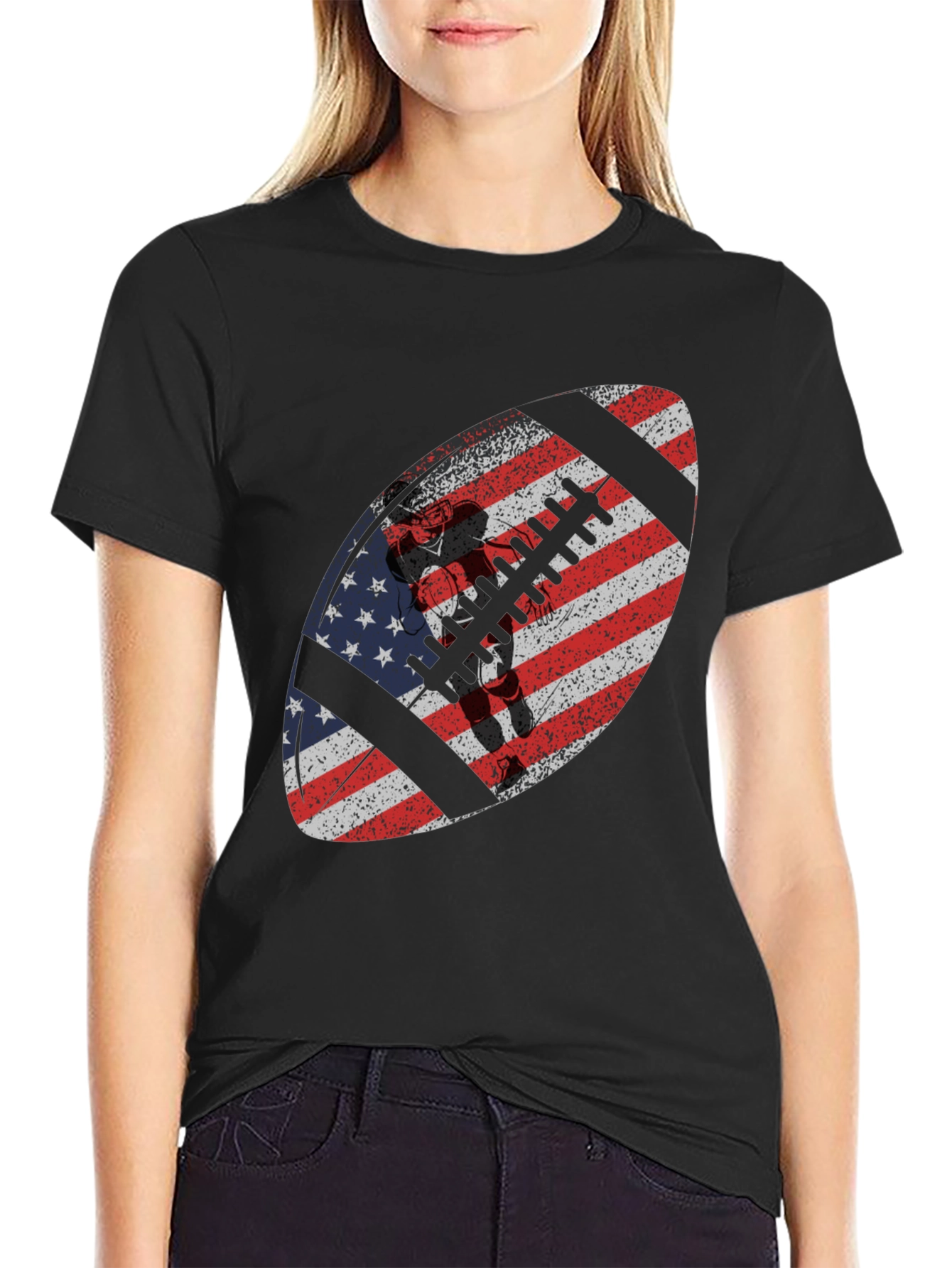 American Football Flag Graphic Tee