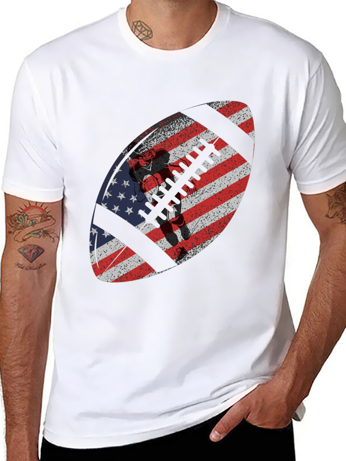 American Football Flag Graphic Tee