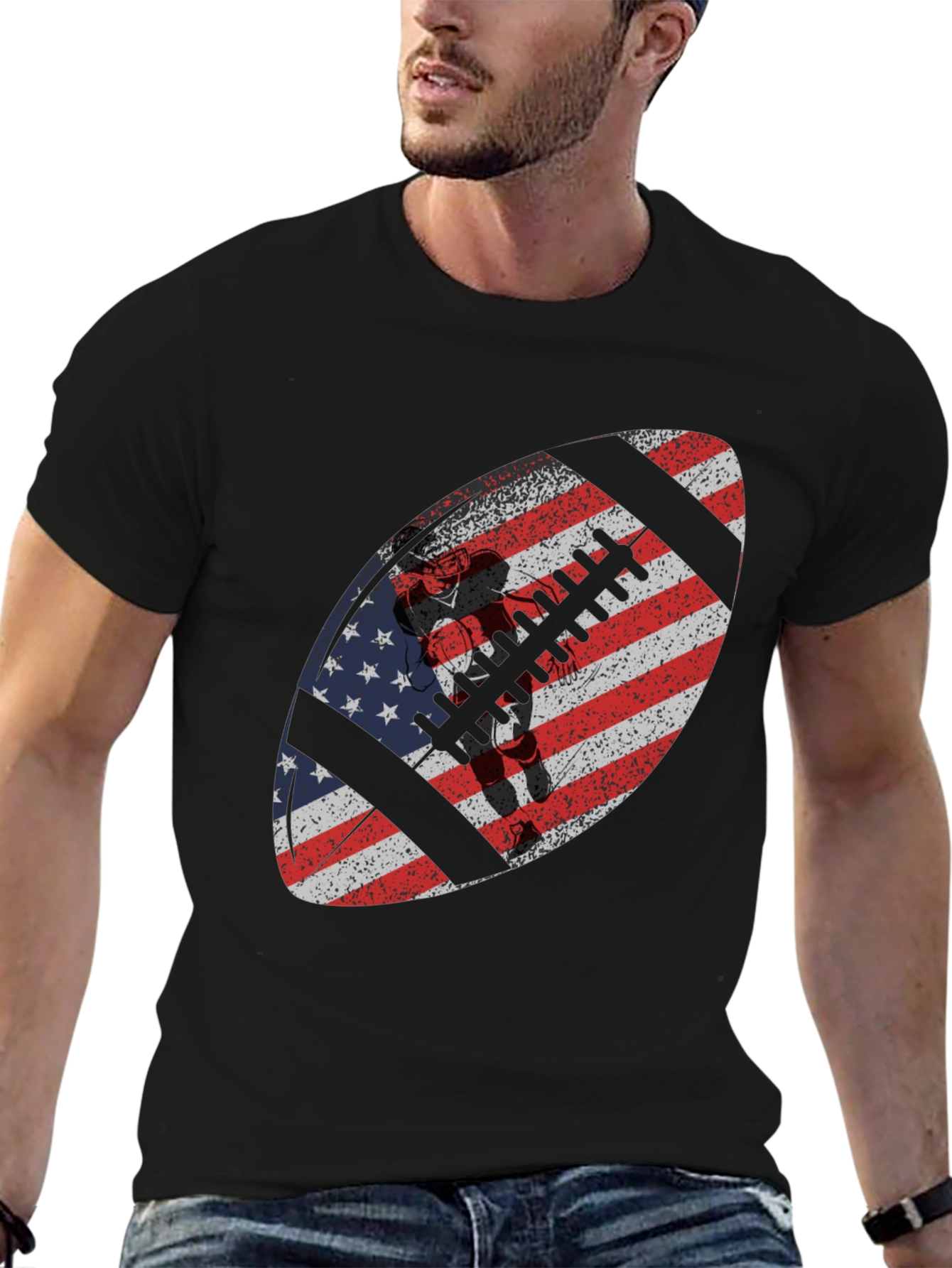 American Football Flag Graphic Tee