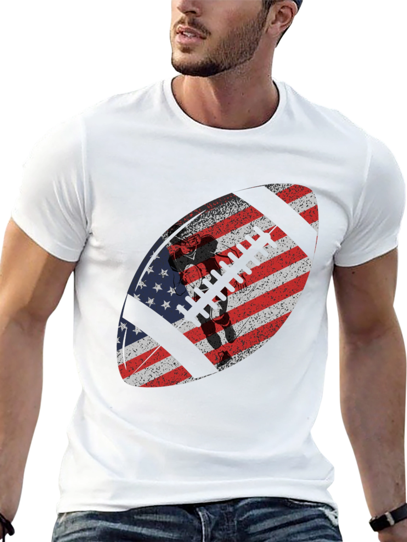 American Football Flag Graphic Tee
