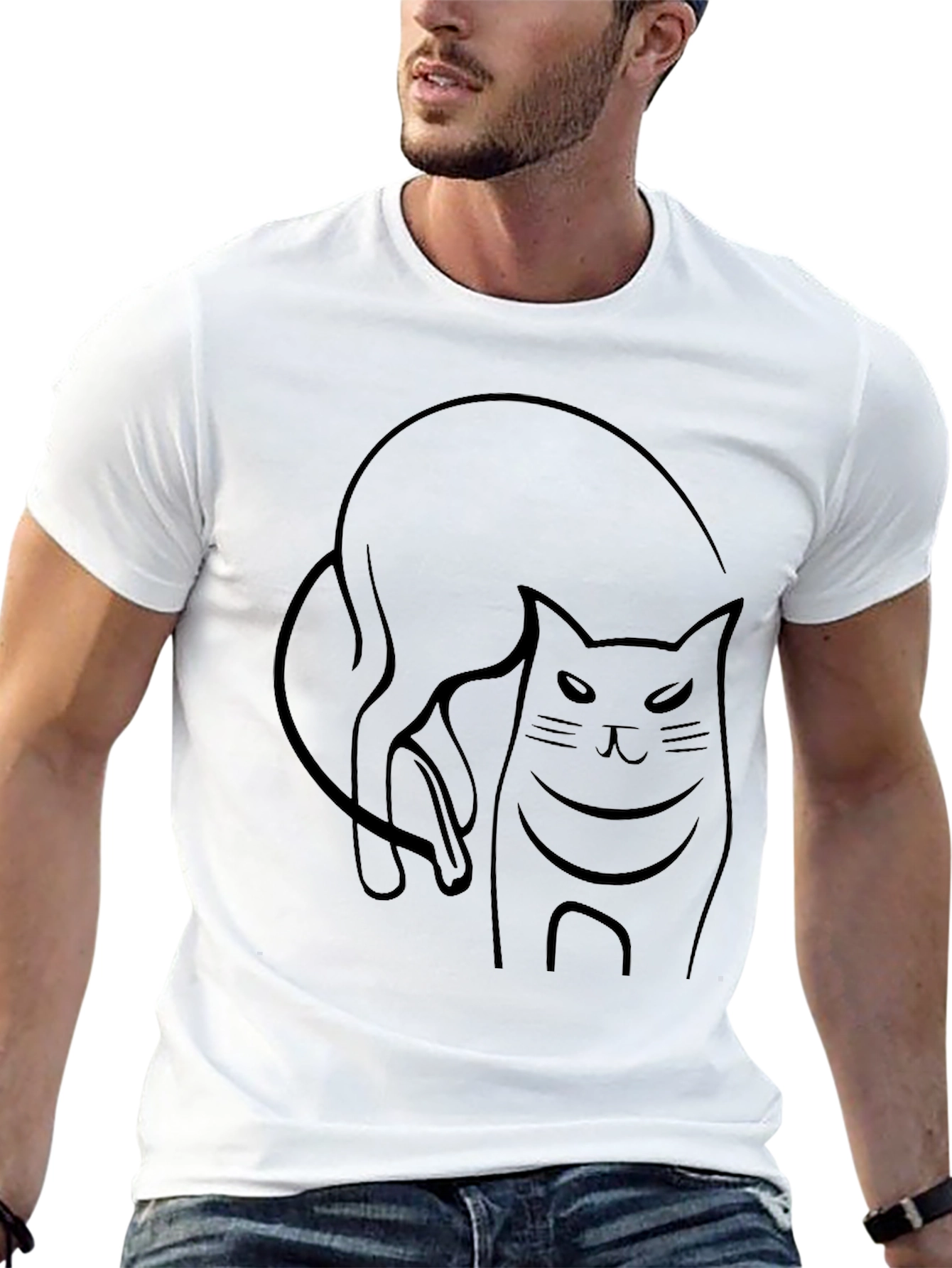 Black Cat Graphic Tee - Mens Comfort Fit