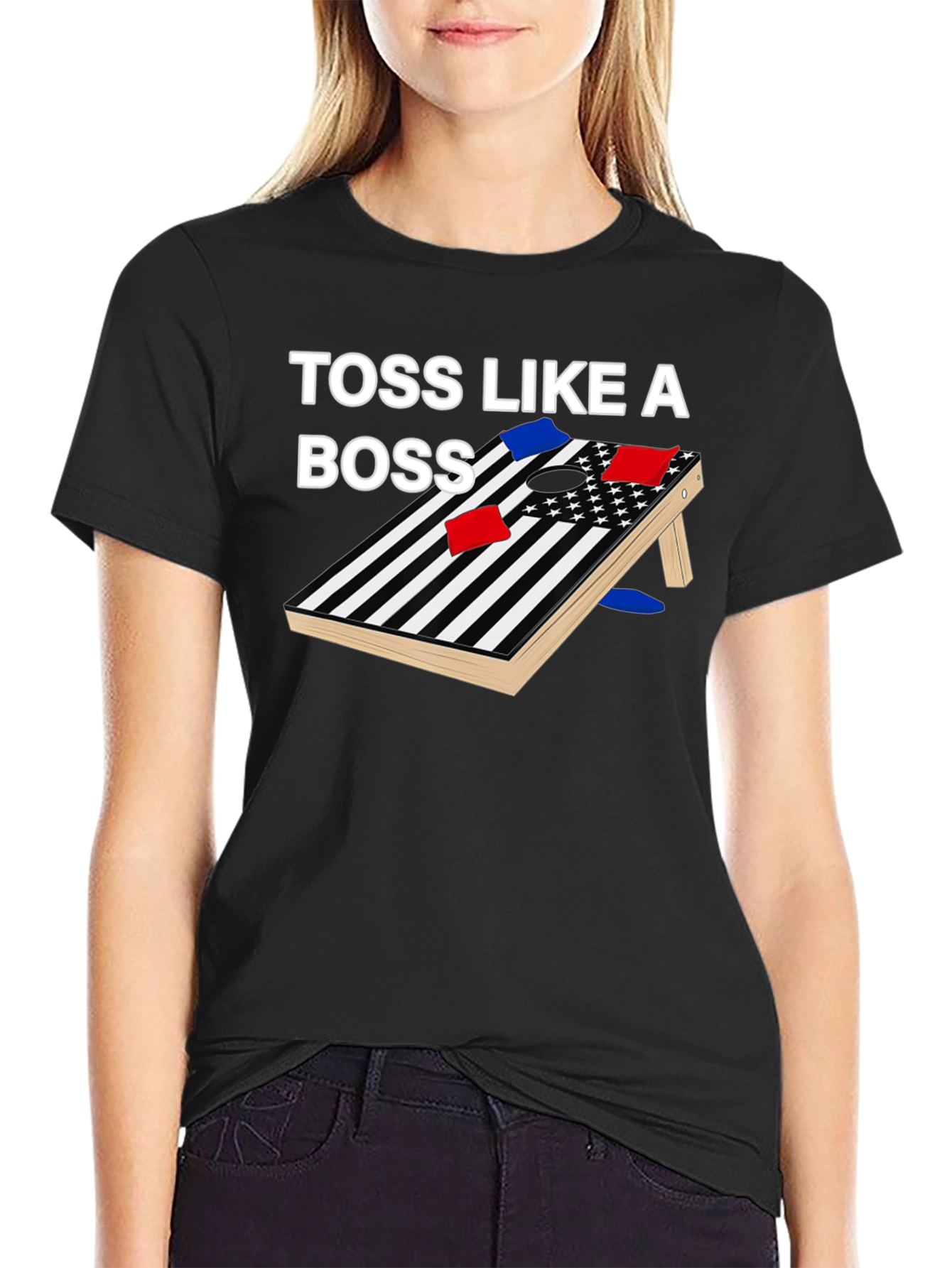 Toss Like A Boss Cornhole T-Shirt