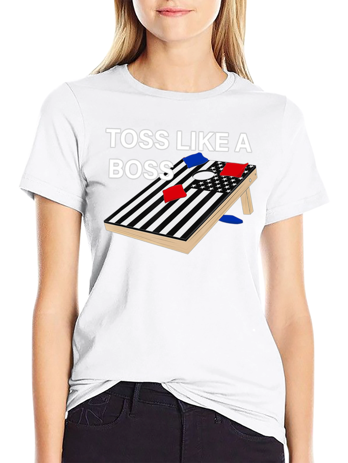 Toss Like A Boss Cornhole T-Shirt