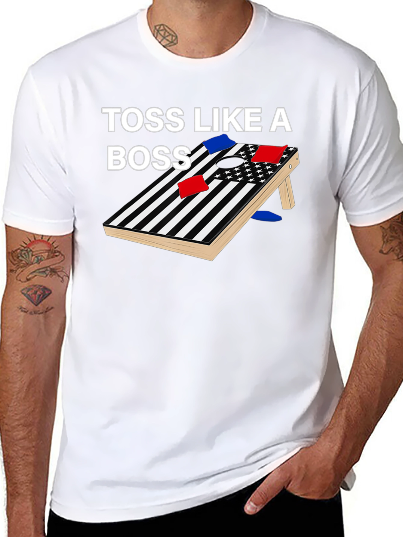 Toss Like A Boss Cornhole T-Shirt