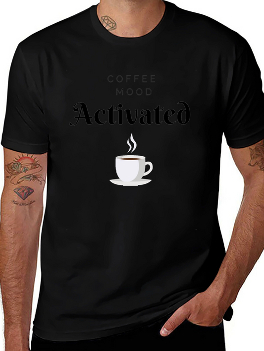 Coffee Mood Activated Black T-Shirt