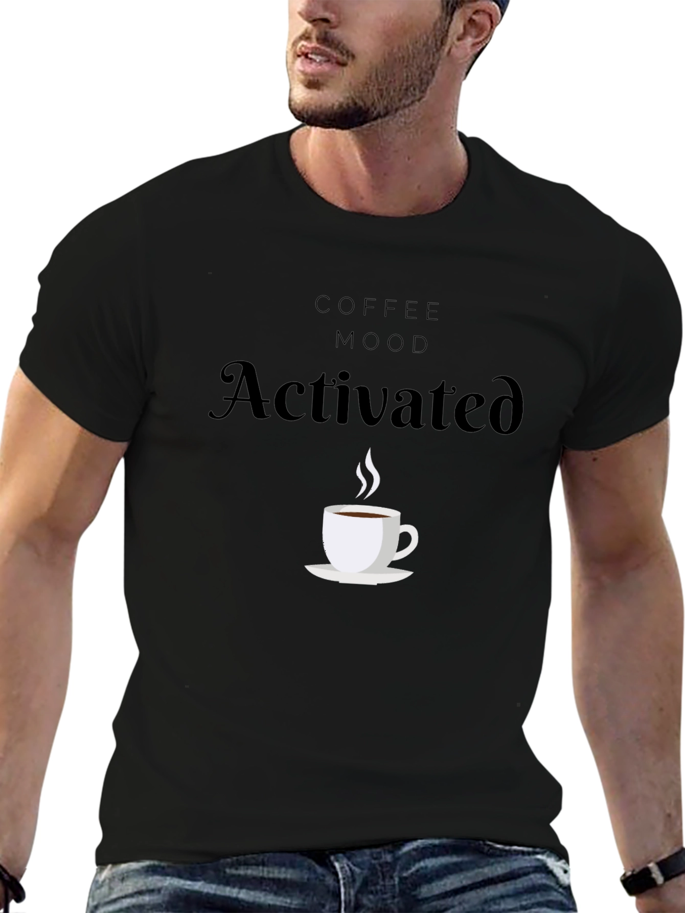 Coffee Mood Activated Black T-Shirt