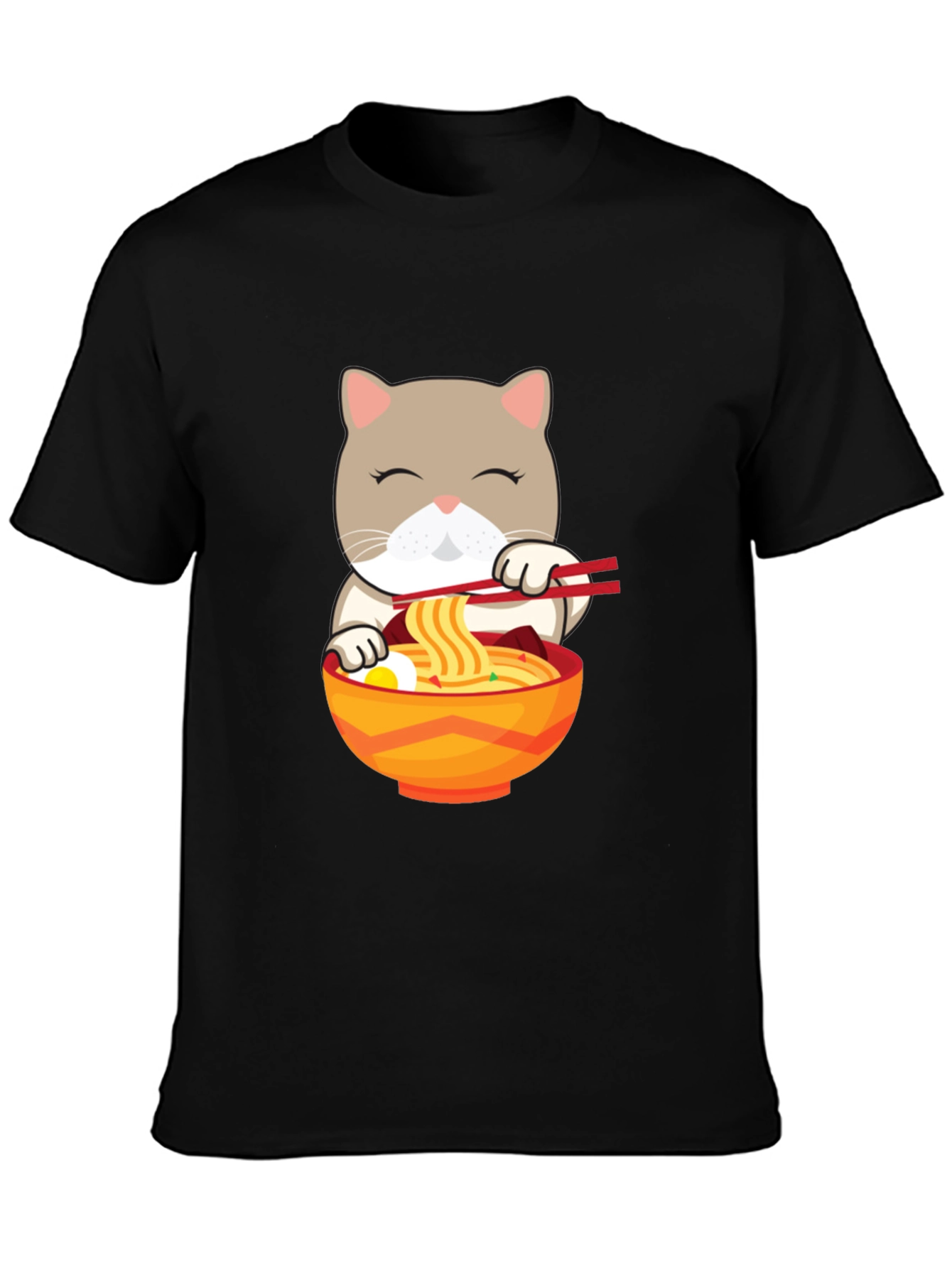 Cat Ramen T-Shirt - Cute Noodle Lover Tee
