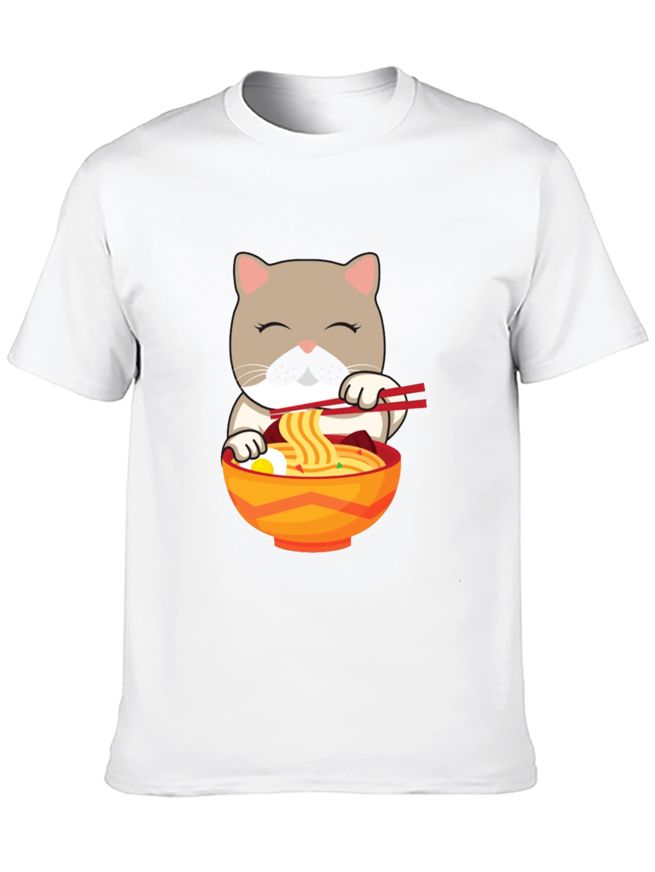 Cat Ramen T-Shirt - Cute Noodle Lover Tee