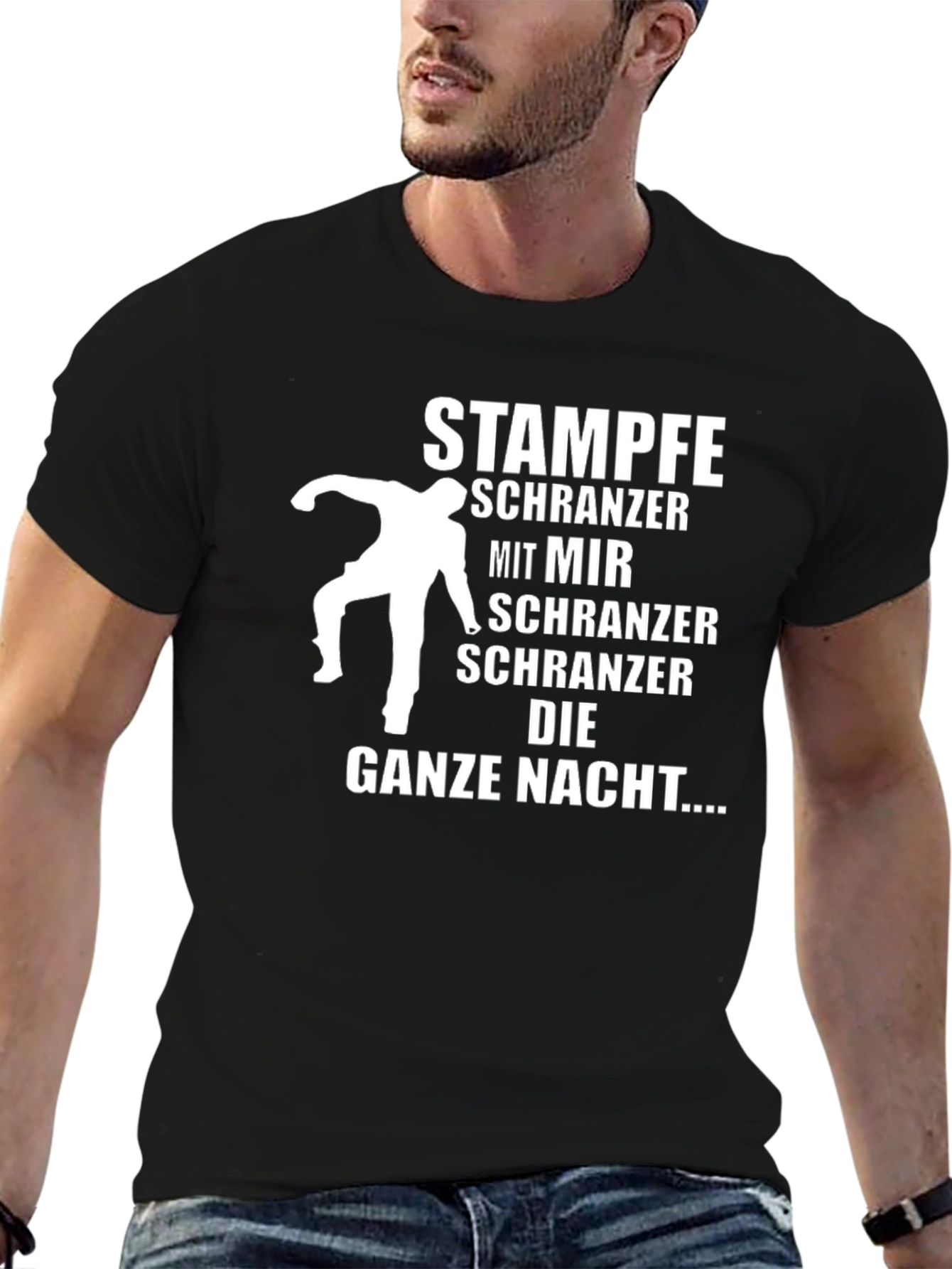 Stampfe Schranzer Black Graphic Tee