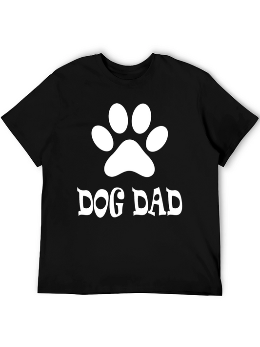 Dog Dad T-Shirt - Paw Print Graphic Tee for Pet Lovers