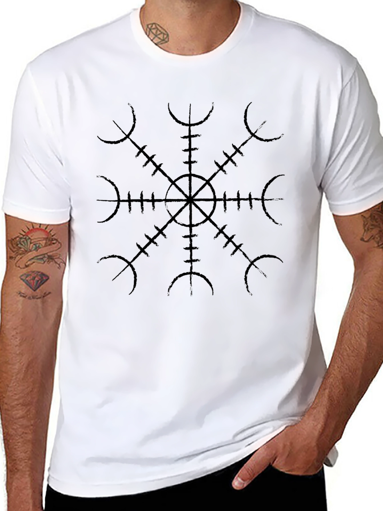 Vegvisir Viking Compass Black T-Shirt