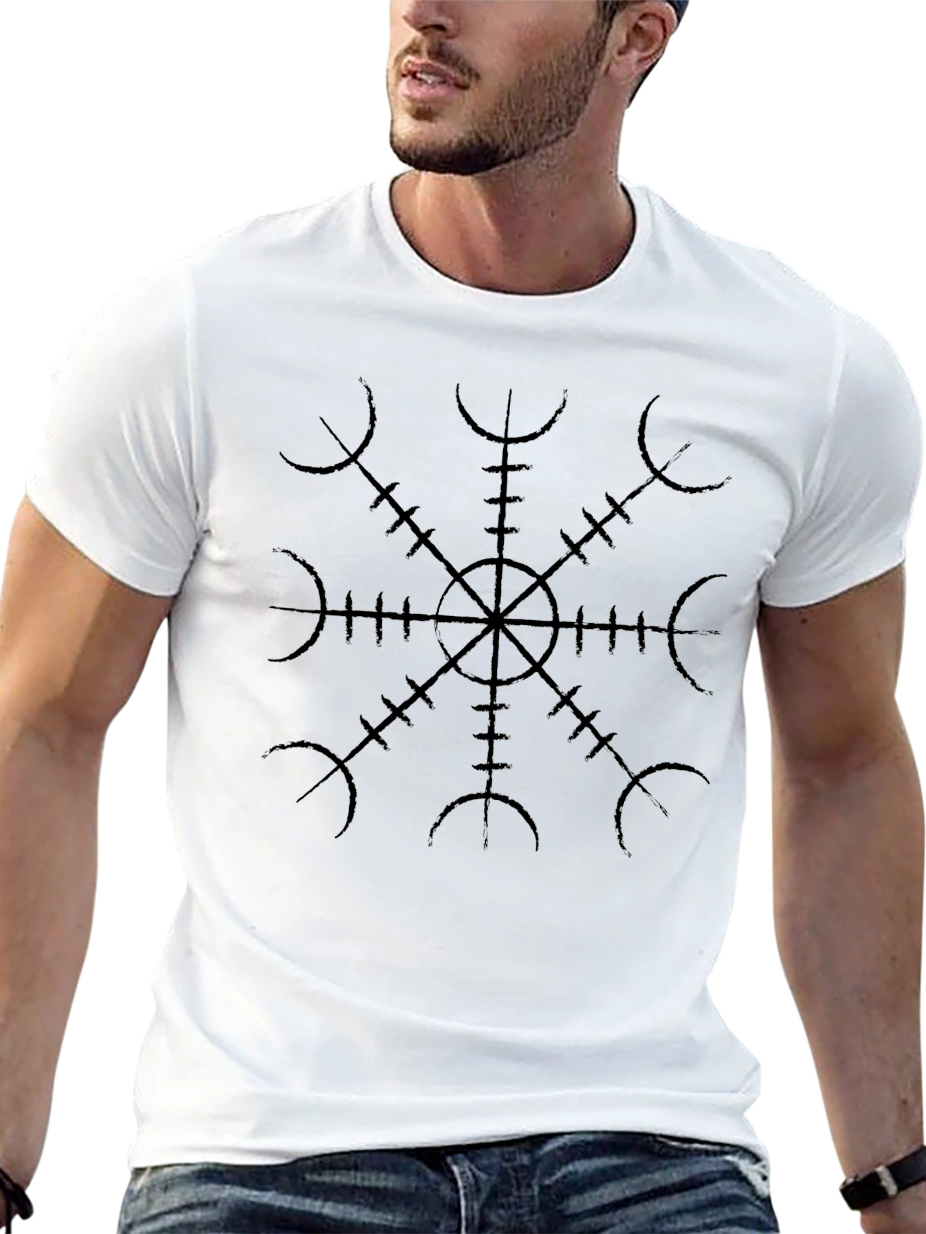Vegvisir Viking Compass Black T-Shirt