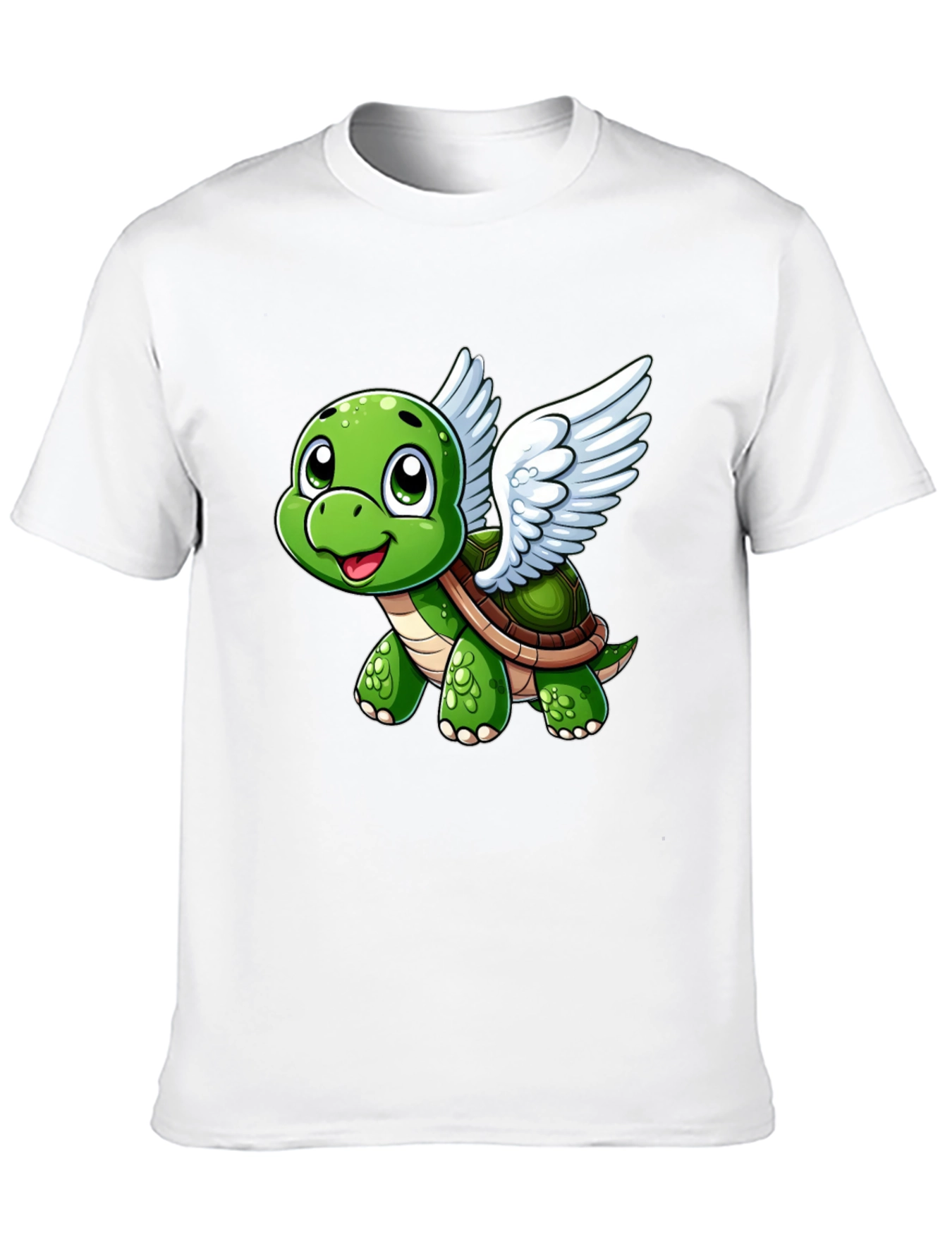 Flying Turtle Graphic Tee - Whimsical Black T-Shirt