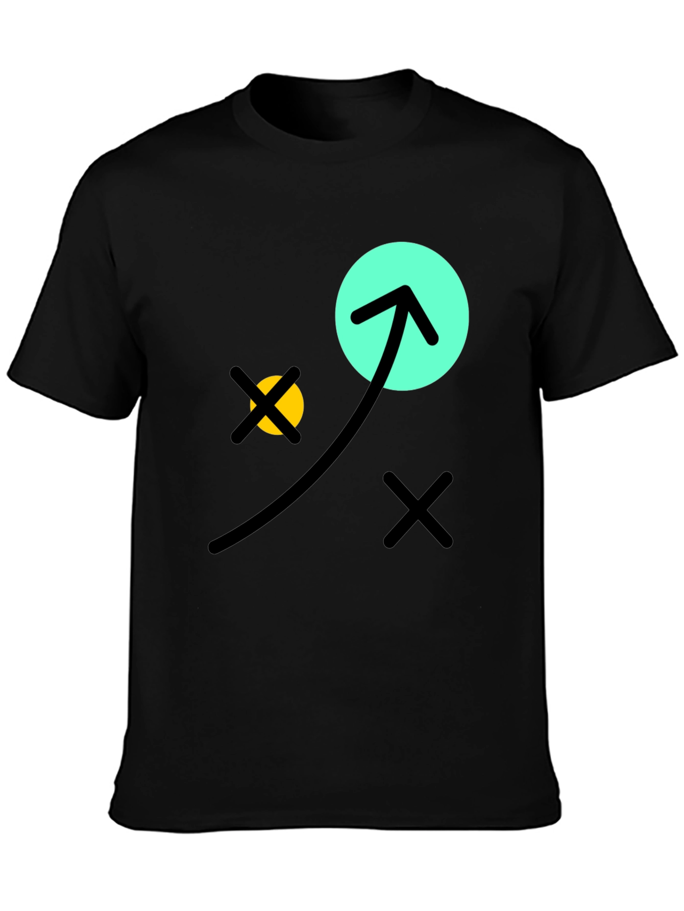 Fun Graphic Tee - Black Cotton T-Shirt