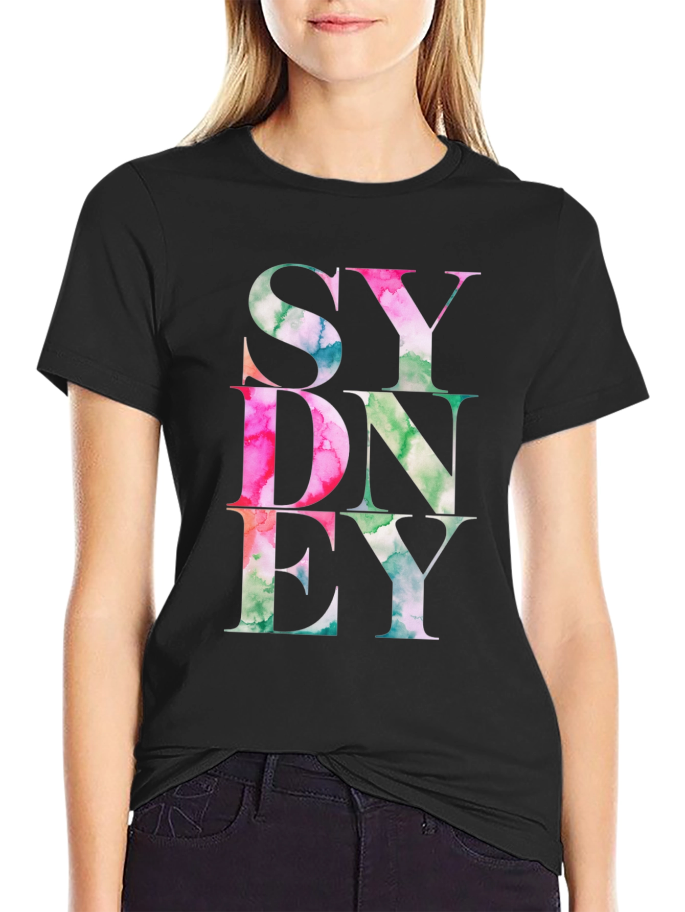 Sydney T-Shirt Graphic Tee Mens Black Shirt