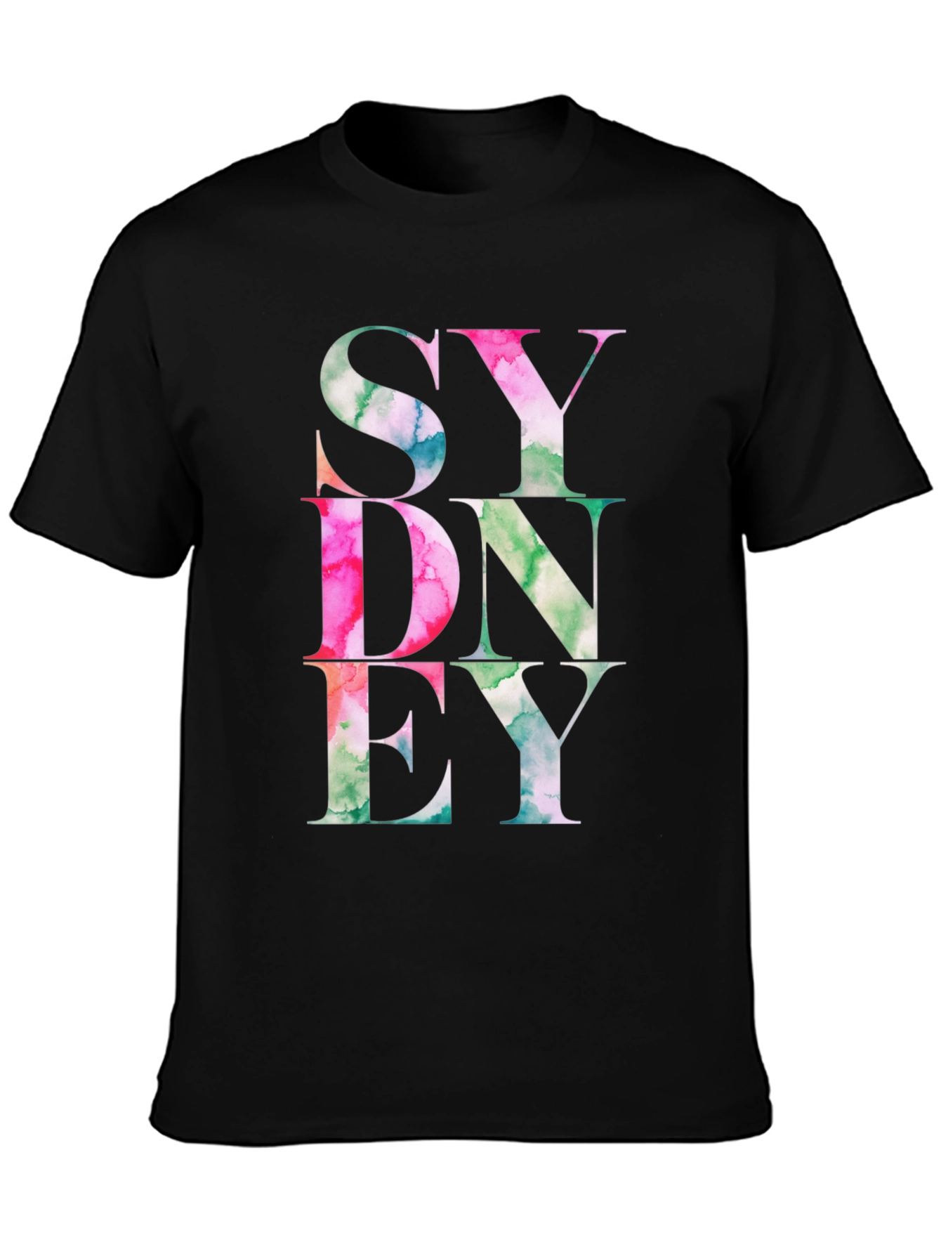 Sydney T-Shirt Graphic Tee Mens Black Shirt