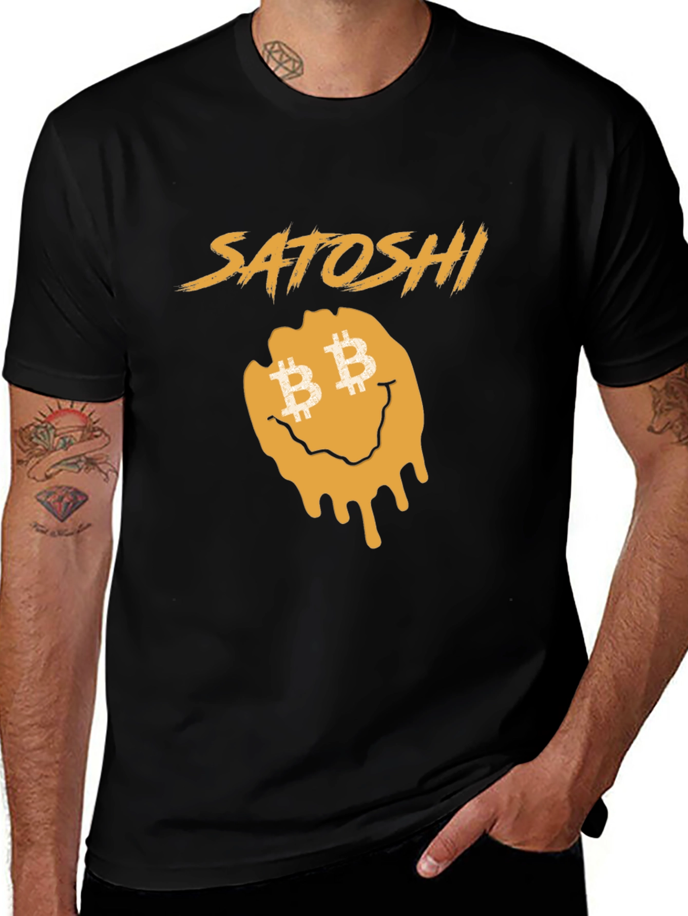Satoshi Drip T-Shirt - Bitcoin Smiley