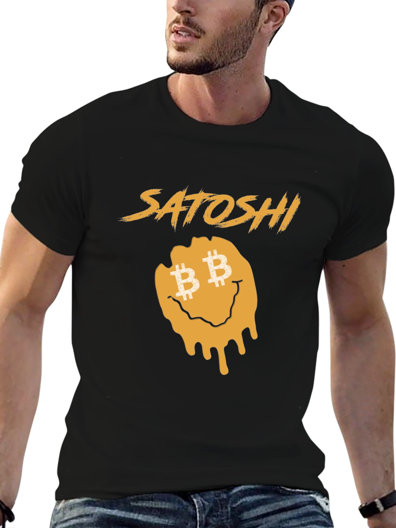 Satoshi Drip T-Shirt - Bitcoin Smiley