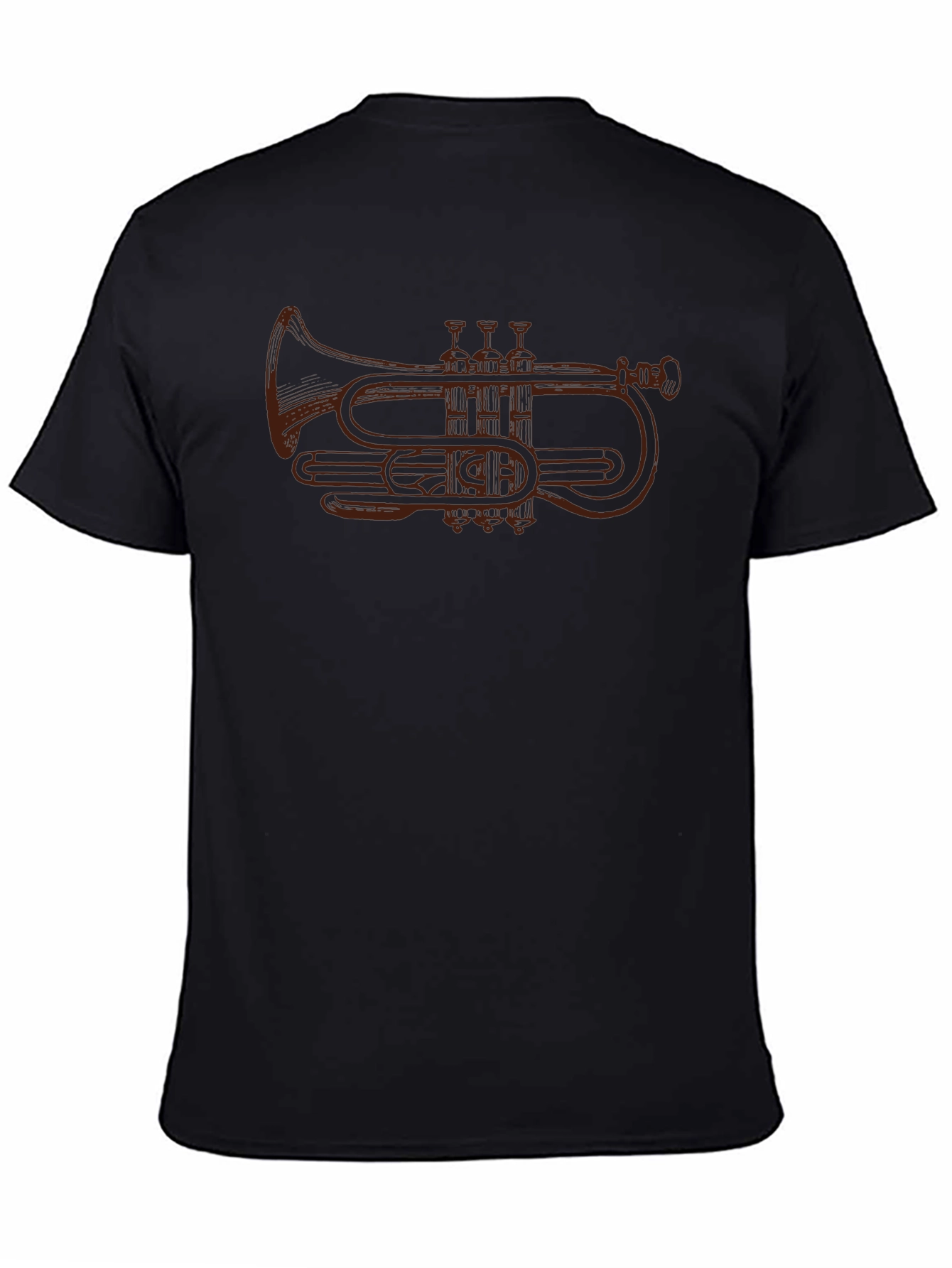 Trumpet Graphic Tee - Musicians Black T-Shirt