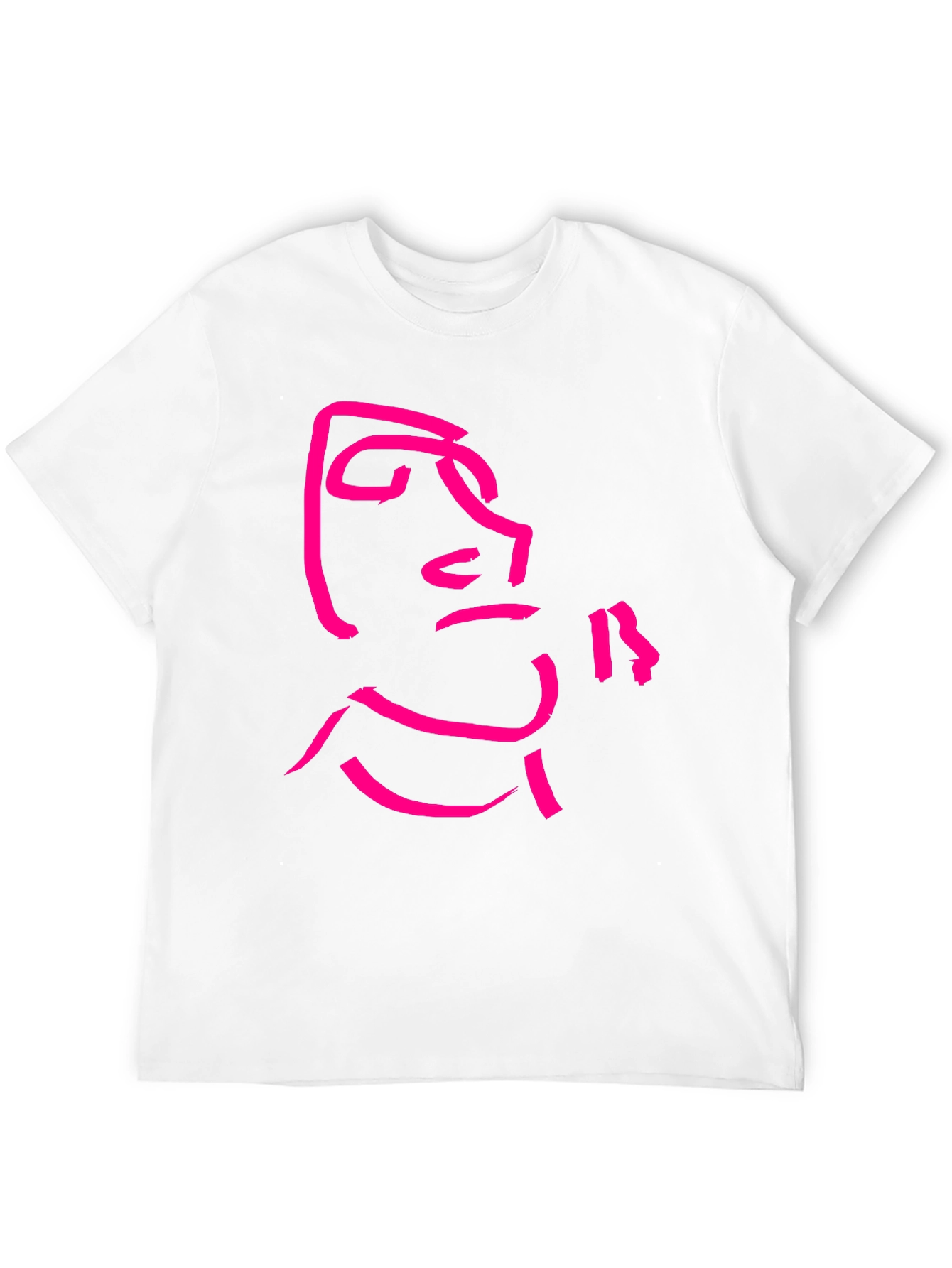 Abstract Face Graphic Tee - Modern Streetwear Shirt