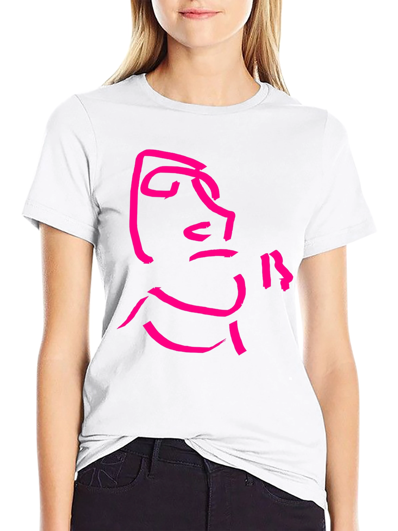 Abstract Face Graphic Tee - Modern Streetwear Shirt