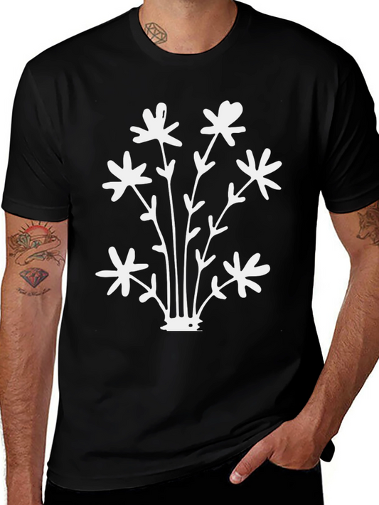 Floral Graphic Black T-Shirt