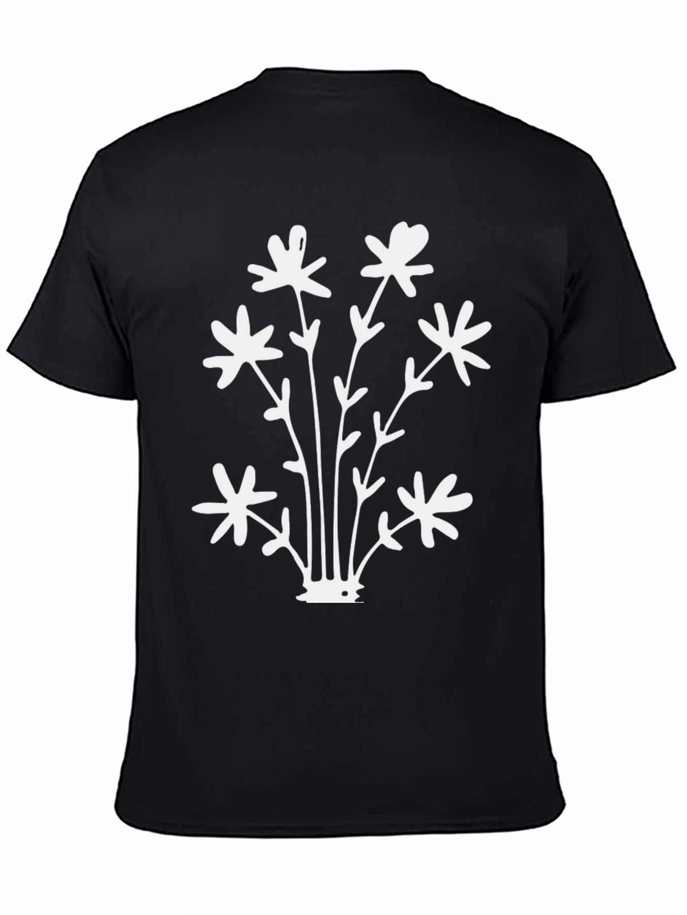Floral Graphic Black T-Shirt