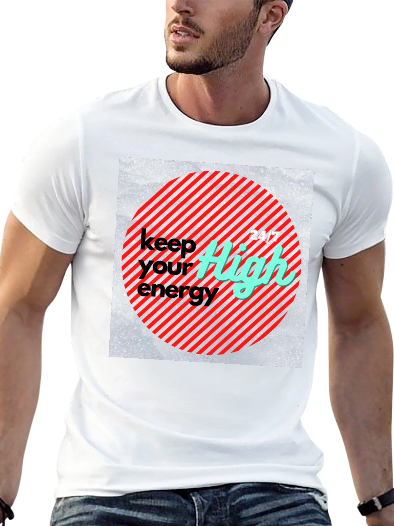 Keep Your High Energy 24/7 Black T-Shirt