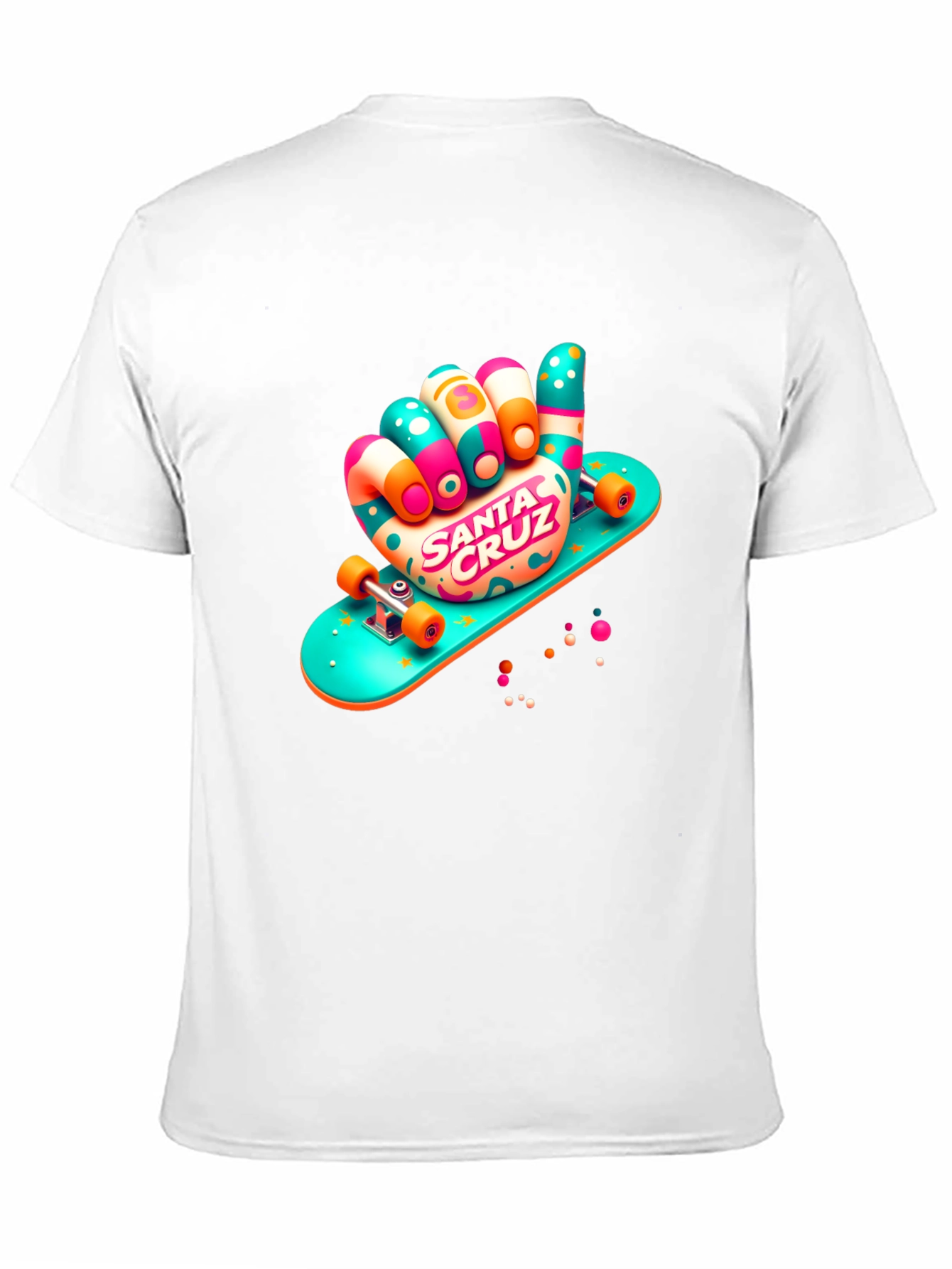 Santa Cruz Skateboard Hand Black T-Shirt