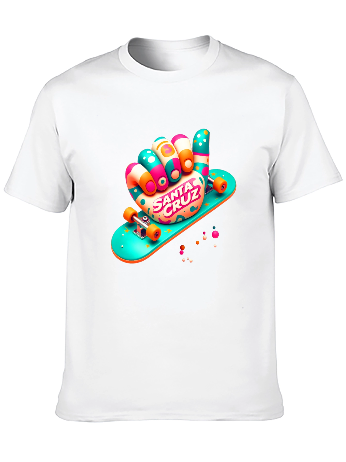 Santa Cruz Skateboard Hand Black T-Shirt