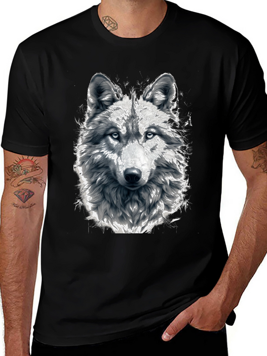 Wolf Graphic Tee - Mens Black T-Shirt