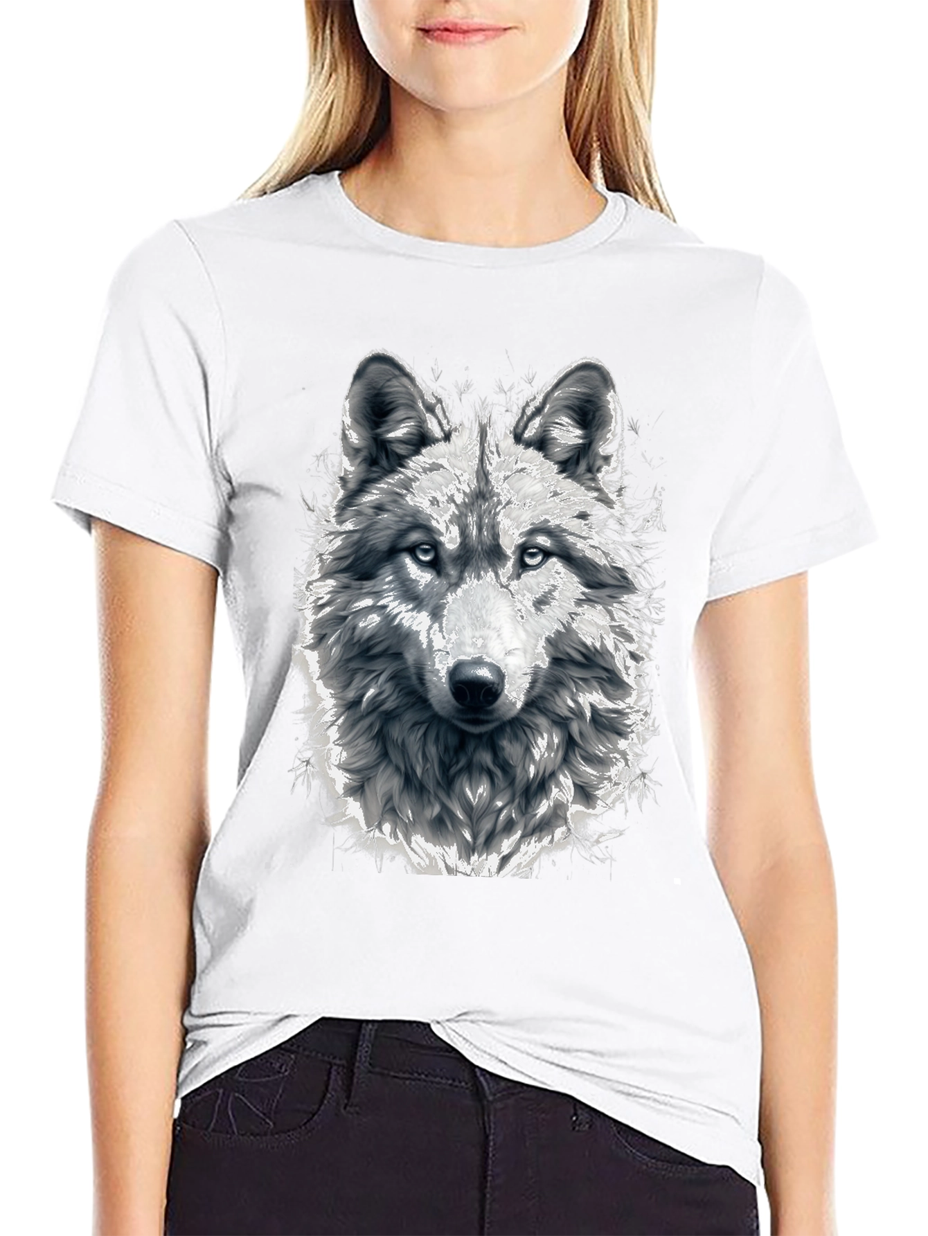 Wolf Graphic Tee - Mens Black T-Shirt