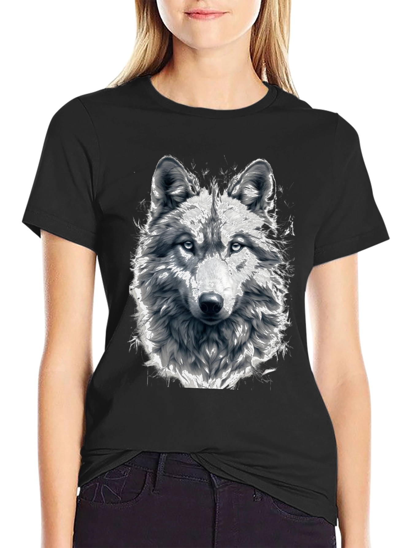 Wolf Graphic Tee - Mens Black T-Shirt