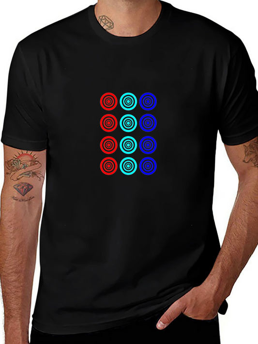 Cool Circles Black T-Shirt: Modern Graphic Tee