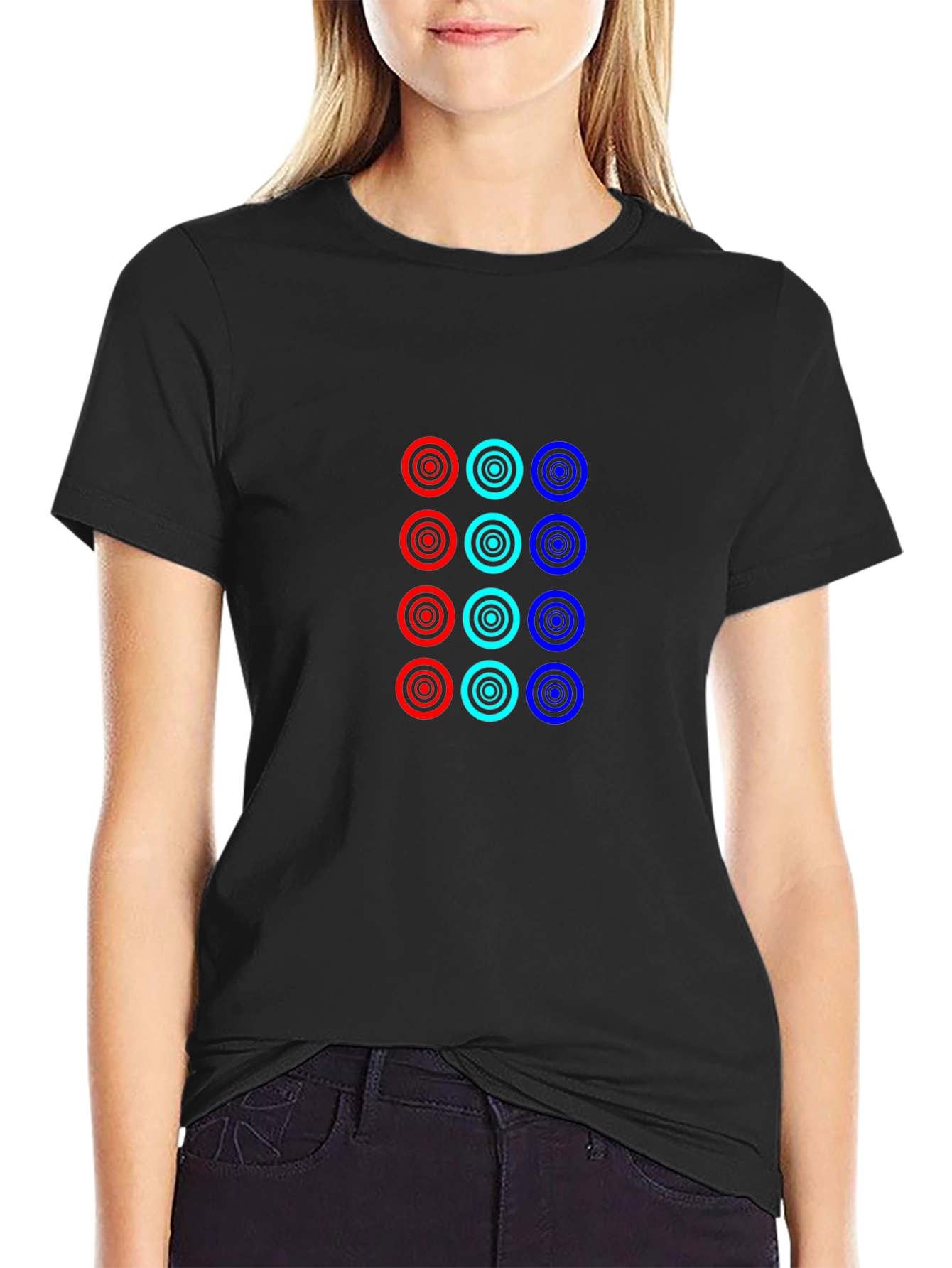 Cool Circles Black T-Shirt: Modern Graphic Tee