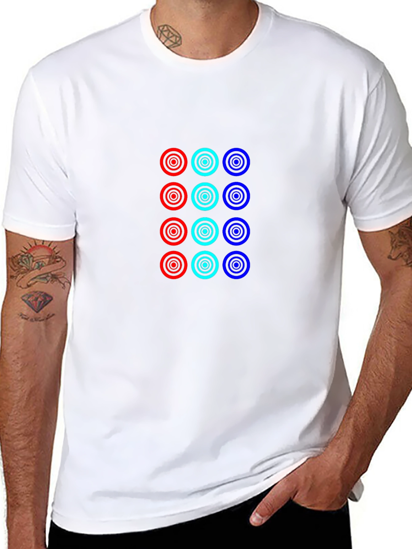Cool Circles Black T-Shirt: Modern Graphic Tee