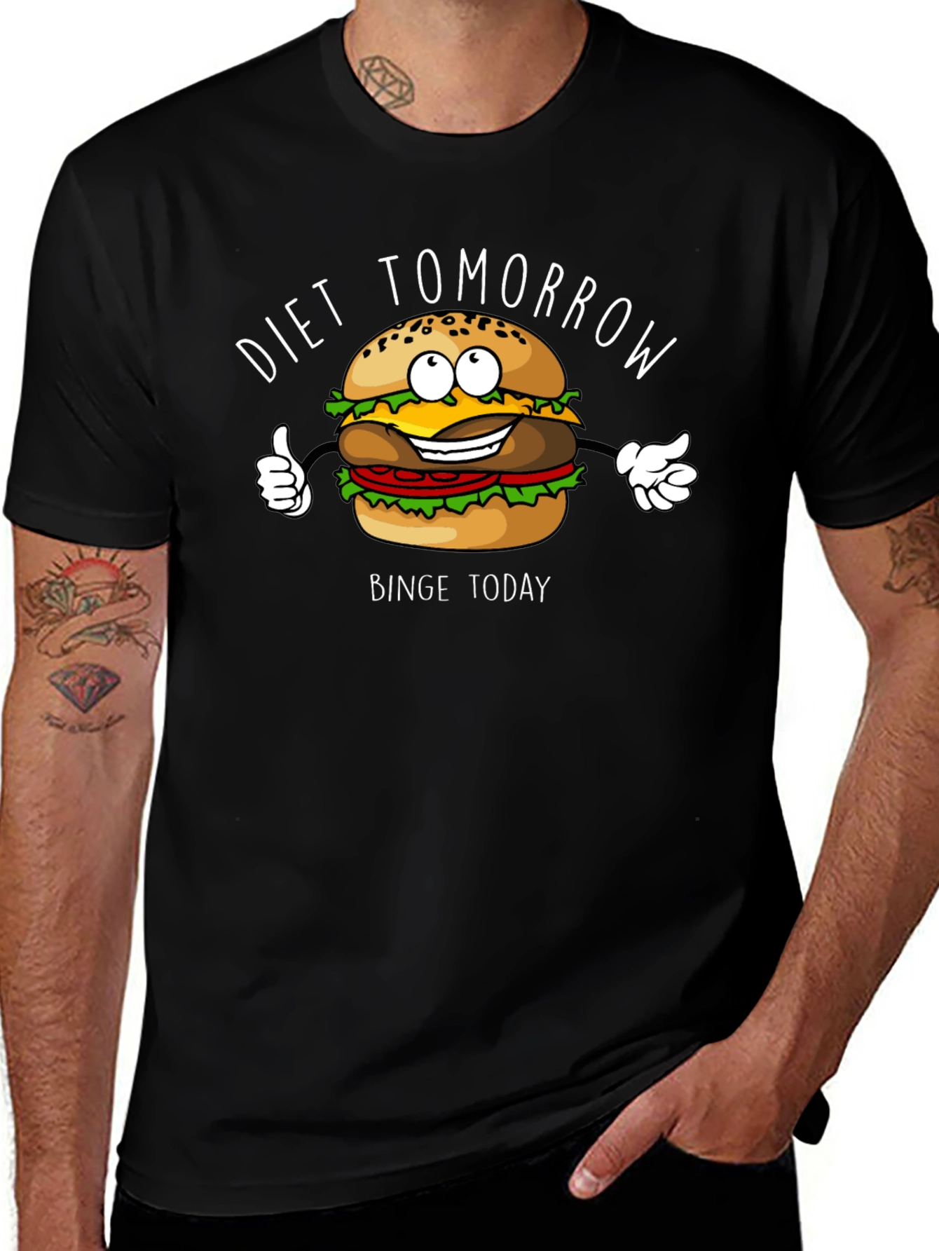 Diet Tomorrow Burger Graphic T-Shirt