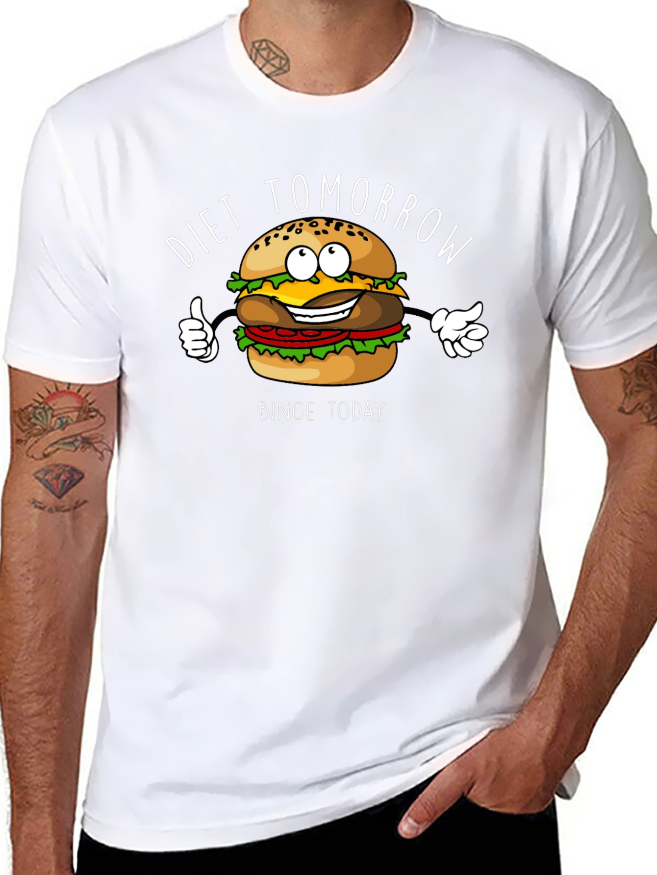 Diet Tomorrow Burger Graphic T-Shirt