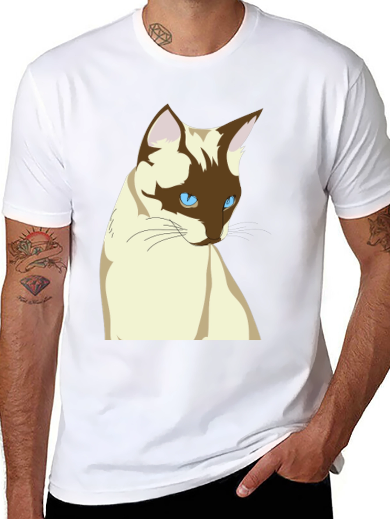 Siamese Cat T-Shirt - Cool Cat Graphic Tee