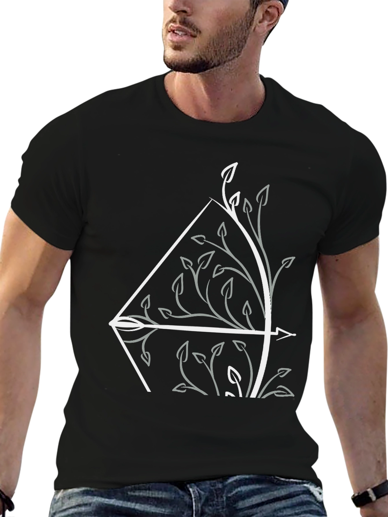 Nature Bow T-Shirt: Artistic Archery Tee