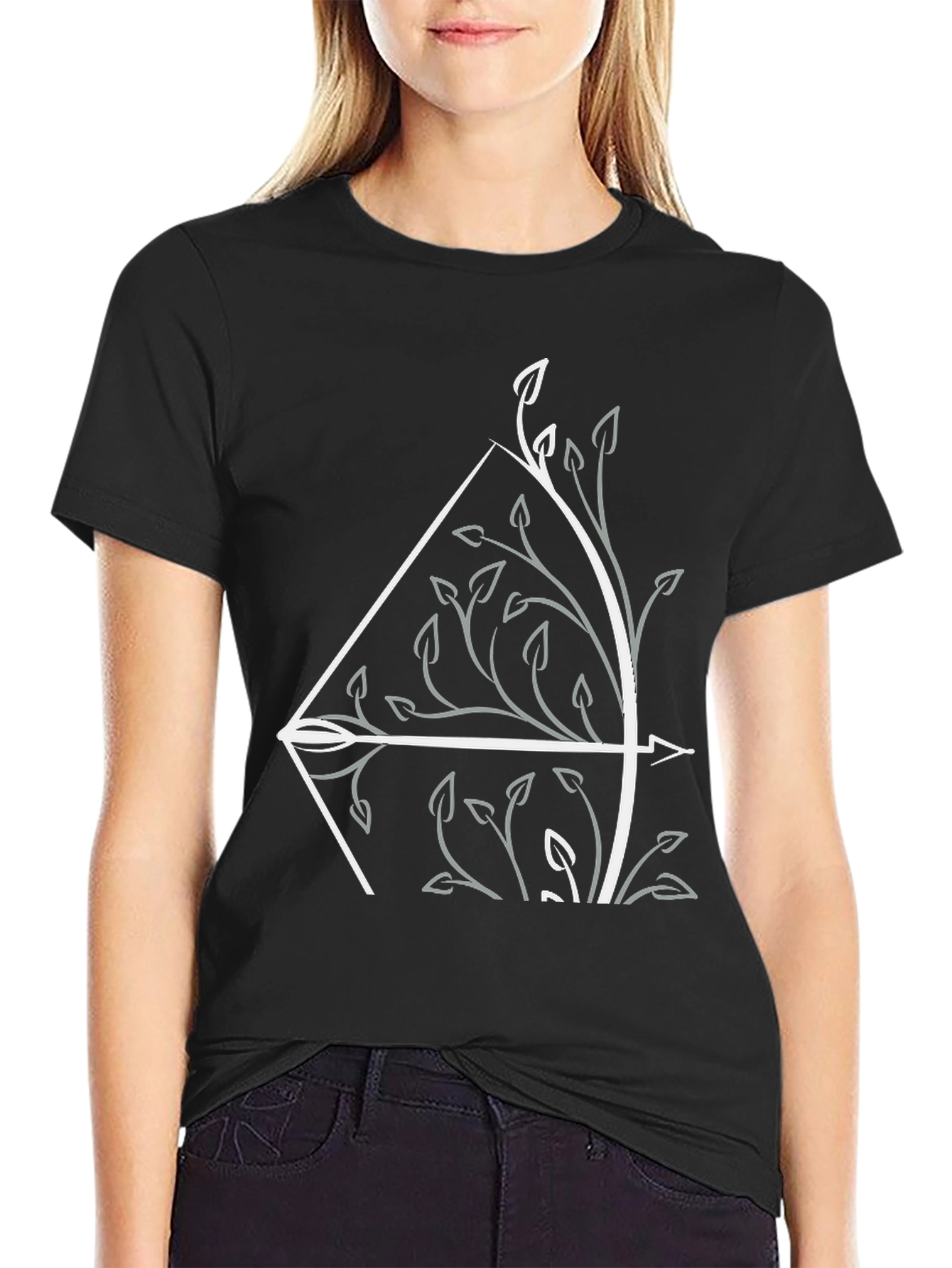 Nature Bow T-Shirt: Artistic Archery Tee